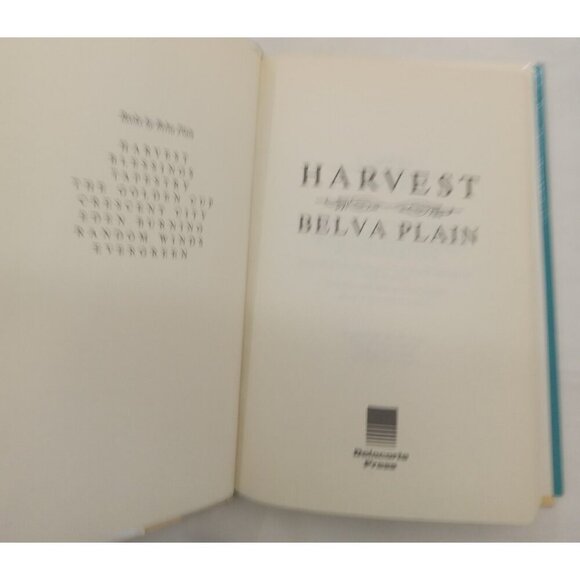 Harvest by Belva Plain – VG+ Vintage Hardcover, Family Saga Fiction - Picture 9 of 10